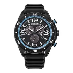 CITIZEN - Reloj Hombre Eco-Drive. Reloj Silicona Negro AT2587-02E