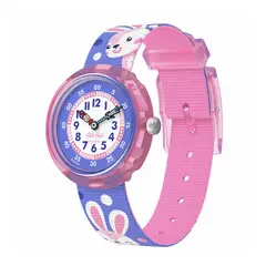 FLIK FLAK - Reloj Niña Peek a Bunny. Reloj Textil Azul ZFBNP236