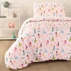 DISNEY - Edredon Infantil Poliéster Princesas