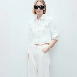 MANGO - Chaqueta Mujer de Algodón