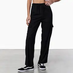DENIMLAB - Pantalón Cargo Mujer Tiro medio