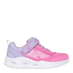 SKECHERS - Tenis con luces Sola Glow Niña con Velcro
