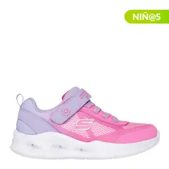 SKECHERS - Tenis con luces Sola Glow Niña con Velcro