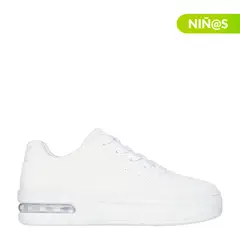 SKECHERS - Tenis moda Court Hi Air Ultra Niño Blanco
