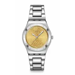 SWATCH - Reloj Unisex Petal Swirl. Reloj Acero Inoxidable Plateado YLS236G