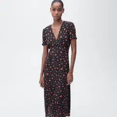 MANGO - Vestido Mujer Medio con Estampado