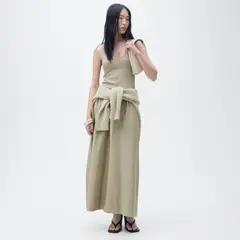 MANGO - Vestido Mujer Medio de Algodón