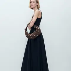 MANGO - Vestido Mujer Medio de Algodón