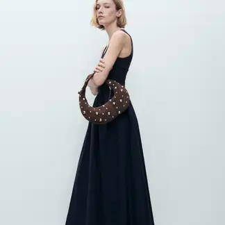 MANGO - Vestido Mujer Medio de Algodón