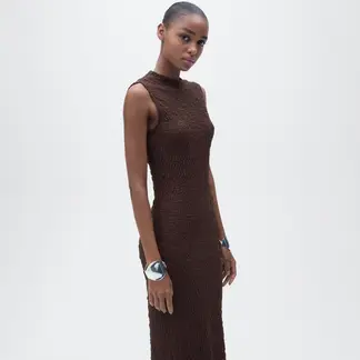 MANGO - Vestido Mujer Largo de Algodón
