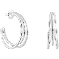 TOUS - Aretes de aro de plata 32 mm Duna