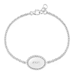 TOUS - Pulsera cadena de plata placa Mom