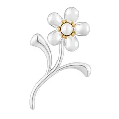 TOUS - Broche flor bicolor y perla cultivada 44 mm Daisy