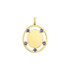 TOUS - Dije medalla de oro y iolitas Basics