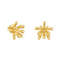 TOUS - Aretes con baño de oro 18 kt sobre plata 17 mm Garden