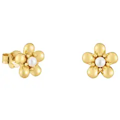 TOUS - Aretes de oro y perlas cultivadas 10 mm Daisy