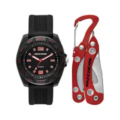 SKECHERS - Reloj Hombre Multi Tool Set. Reloj Silicona Negro SR8501