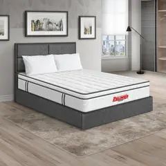 PULLMAN - Colchón con cama Queen Firmeza Intermedio Resortes ORTHOPACK EURO U 190 cm x 160 cm Almohada + Colchón