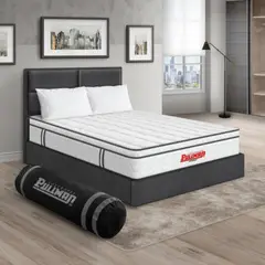 PULLMAN - Colchón con cama Doble Firmeza Intermedio Resortes ORTHOPACK EURO U 190 cm x 140 cm Almohada + Colchón