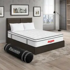 PULLMAN - Colchón con cama Doble Firmeza Intermedio Resortes ORTHOPACK EURO U 190 cm x 140 cm Almohada + Colchón