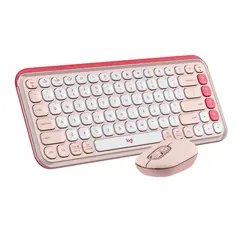 LOGITECH - Combo teclado mouse POP Icon Rosa