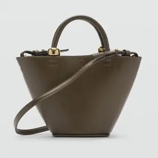 MANGO - Bolso para Mujer BANDOLERA METI KHAKI