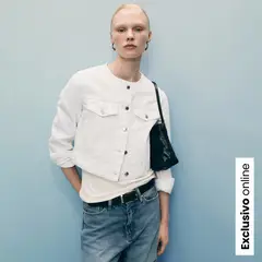 MANGO - Chaqueta Mujer Crop de Algodón