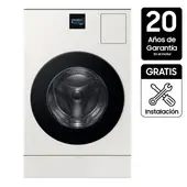SAMSUNG - Lavadora Secadora Eléctrica 26 kg Bespoke AI Home Combo WD26FB8690BECO | Heat Pump - Secado Óptimo en 50% Menos Tiempo