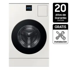 SAMSUNG - Lavadora Secadora Eléctrica 26 kg Bespoke AI Home Combo WD26FB8690BECO | Heat Pump - Secado Óptimo en 50% Menos Tiempo