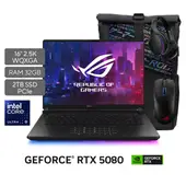 ASUS - Portátil Gamer ROG Strix SCAR 16 | GeForce RTX 5080 | Intel Core Ultra 9 | 32GB de RAM | 2TB SSD de almacenamiento | Windows 11 | 16 Pulgadas | G635LW-RW117W | Computador Portátil Gamer
