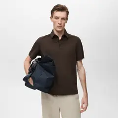 MANGO - Camiseta polo Hombre Manga Corta de Algodón