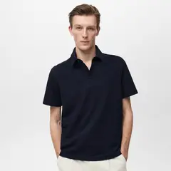 MANGO - Camiseta polo Hombre Manga Corta de Algodón