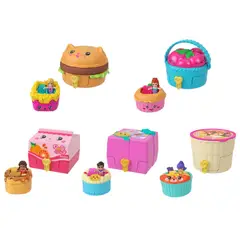 POLLY POCKET - Compacto Reveal Comidita Rápida, Micromuñeca, Vehículo Mini Y Accesorios Temáticos Para Niñas De 4 Años En Adelante