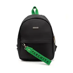 PARCHITA - Morral Unisex De hombro Bruno Negro