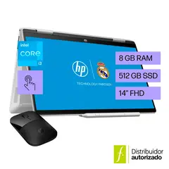 HP - Portátil 2 en 1 Pavilion x360 táctil | Intel Core i3 | 8GB RAM | 512GB SSD Almacenamiento | Windows 11 Home | 14 pulgadas | 14-ek1013la | Computador portátil