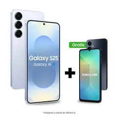 SAMSUNG - Celular Galaxy S25 512GB |12GB RAM | + A06 Negro 128GB | cámara posterior 50 MP| cámara frontal 12 MP | pantalla 6.2 pulgadas + Snapdragon 8 Elite Gen 4 for Galaxy
