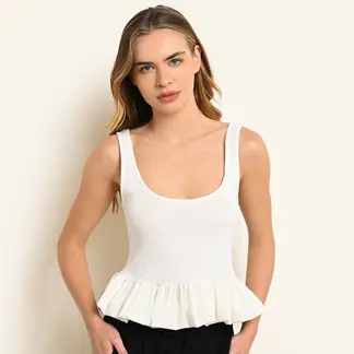 SYBILLA - Top esqueleto Mujer Sin mangas de Algodón