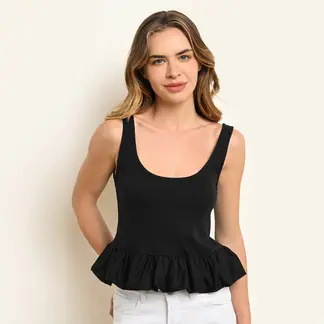 SYBILLA - Top esqueleto Mujer Sin mangas de Algodón