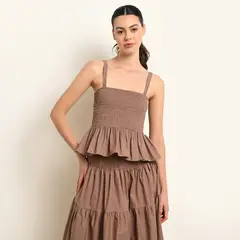 BASEMENT - Top Mujer Sin mangas de Algodón