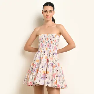BASEMENT - Vestido Mujer Corto de Algodón