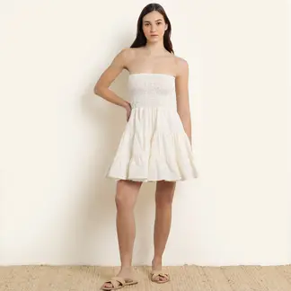 BASEMENT - Vestido Mujer Corto de Algodón