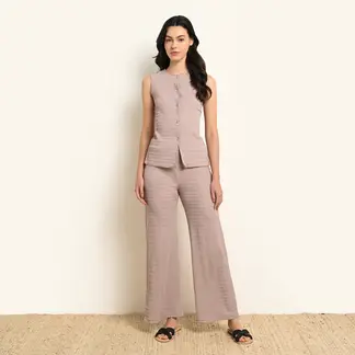 UNIVERSITY CLUB - Pantalón Wide leg Mujer Tiro alto
