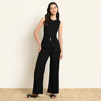 UNIVERSITY CLUB - Pantalón Wide leg Mujer Tiro alto