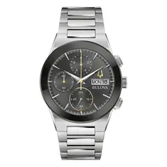 BULOVA - Reloj Hombre Modern. Reloj Acero Inoxidable Plateado 96C149