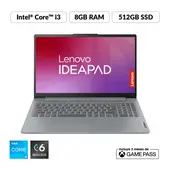 LENOVO - Portátil Ideapad Slim 3 | Intel Core i3 | 8GB de RAM | 512GB SSD de Almacenamiento | Windows 11 | Pantalla 15.6 pulgadas | IP Slim 3 | Computador Portátil