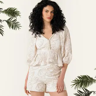 BAHIA MARIA X FALABELLA - Short Mujer Tiro medio de Algodón