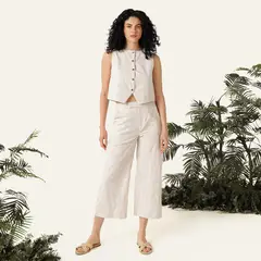 BAHIA MARIA X FALABELLA - Pantalón Wide leg Mujer Tiro medio