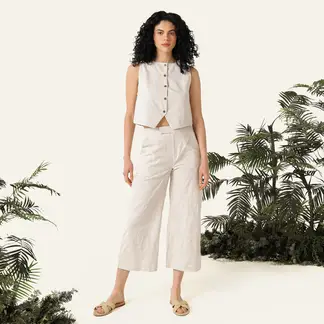 BAHIA MARIA X FALABELLA - Pantalón Wide leg Mujer Tiro medio