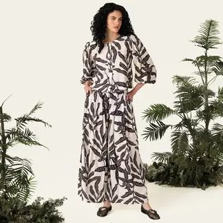 BAHIA MARIA X FALABELLA - Pantalón Wide leg Mujer Tiro medio
