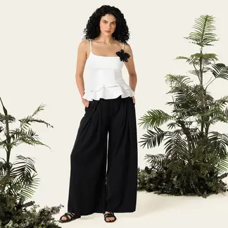 BAHIA MARIA X FALABELLA - Pantalón Wide leg Mujer Tiro medio